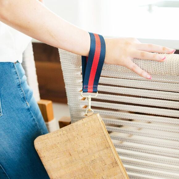 Aqua Leopard Wristlet Strap - Picture 2 of 2